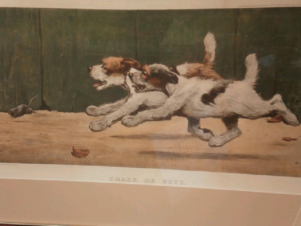 Appraisal: After Cecil Aldin Chase Me Boys Colour print image size