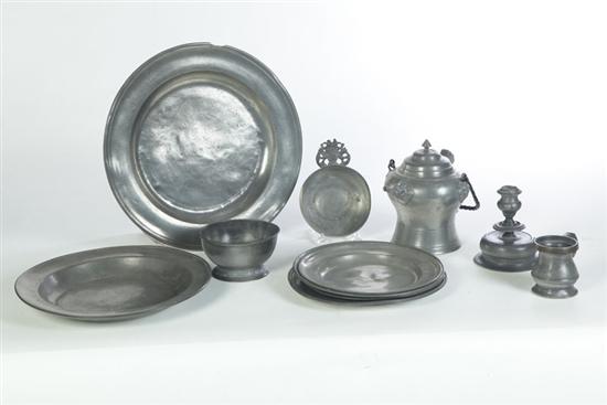 Appraisal: GROUP OF PEWTER American and European th and th century