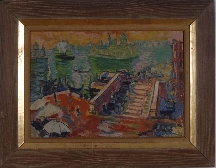 Appraisal: AMERICAN SCHOOL VENICE Oil on canvas x in signed lower