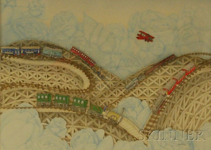 Appraisal: Mark Luiggi American th st Century Roller Coaster Stamped Luiggi