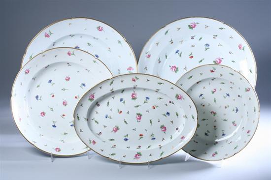 Appraisal: SEVEN CONTINENTAL PORCELAIN SERVING PIECES th century French or German