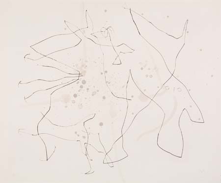 Appraisal: JOAN MIR Two drypoints Flux de l'Aimant x mm x