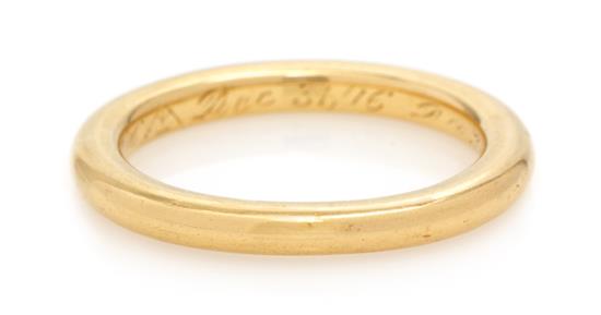 Appraisal: Sale Lot An Karat Yellow Gold Band Circa measuring approximately