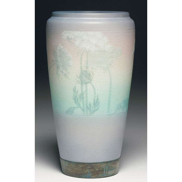 Appraisal: Rookwood vase large form in a Vellum glaze with nicely