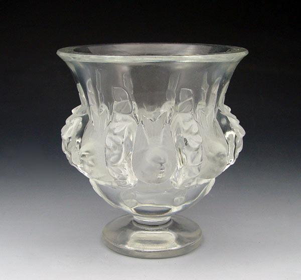 Appraisal: LALIQUE DAMPIERRE BIRD VASE Signed Lalique France '' h x