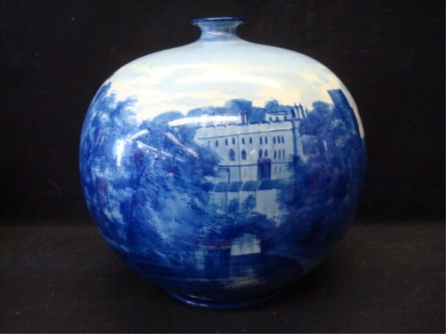 Appraisal: Royal Doulton 'Prestige' Blue and Decorated Vase Signed on base