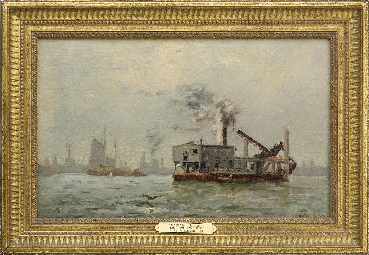 Appraisal: WALTER FRANKLIN LANSIL AMERICAN - quot BOSTON HARBOR quot Oil