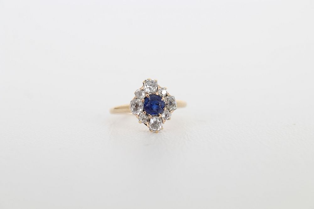 Appraisal: Sapphire Diamond Petite Gold Ring Sapphire Diamond Petite Gold Ring