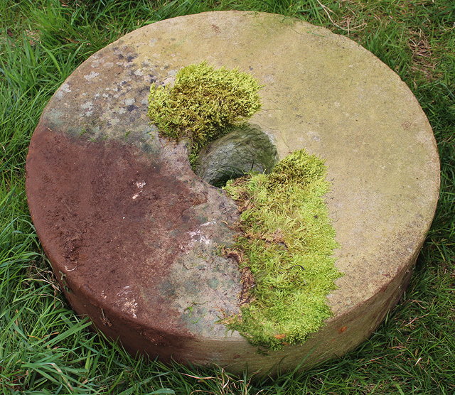 Appraisal: A LARGE OLD GRINDING STONE cm diameter x cm thick