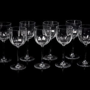 Appraisal: A Set of Eight Baccarat Wine Glasses th Century Height