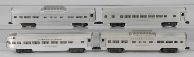 Appraisal: Set of Aluminum Lionel Passenger Cars Description Includes no silver