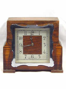 Appraisal: An oak mantel clock by James Walker circa