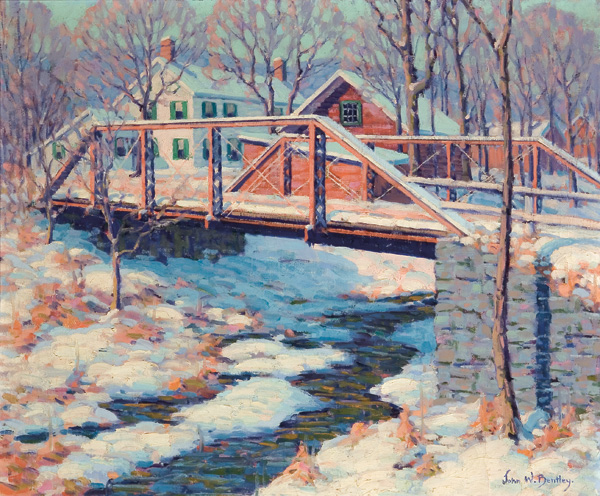 Appraisal: BENTLEY JOHN WILLIAM American - ''The Bearsville Bridge'' oil on