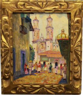 Appraisal: Signed th C Spanish School Painting of Town Signed th