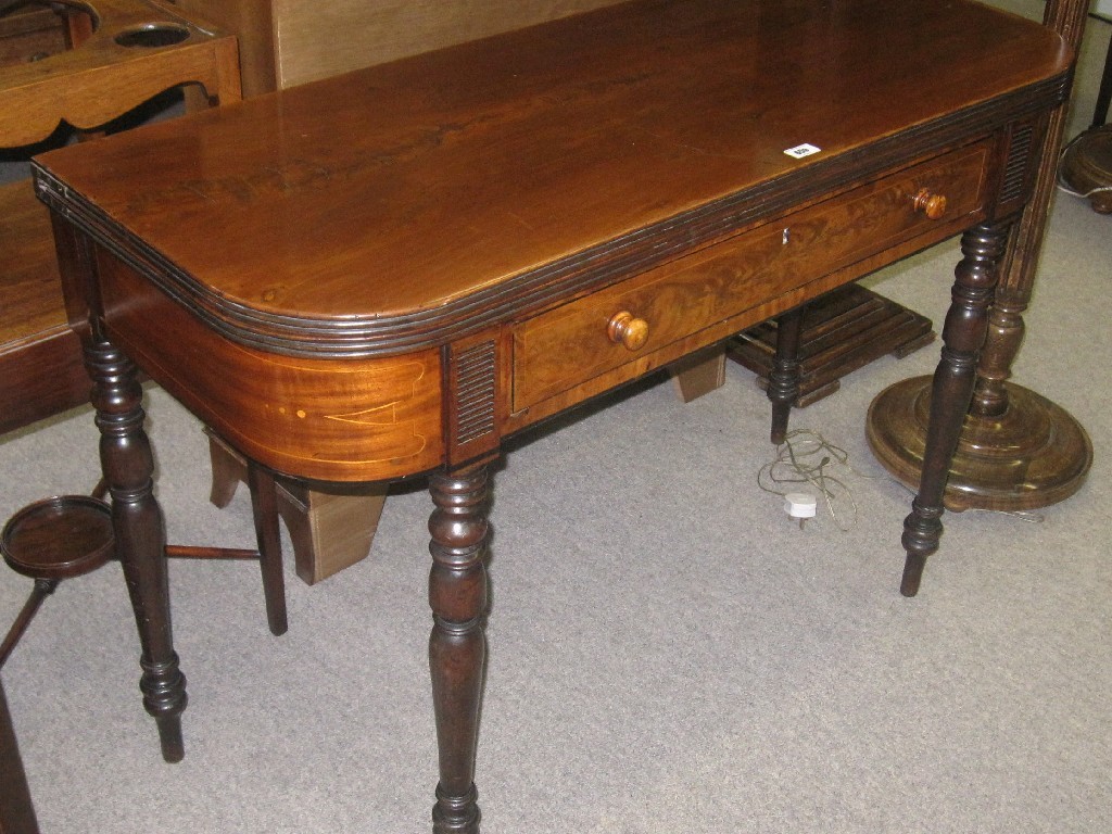 Appraisal: Regency mahogany turnover tea table