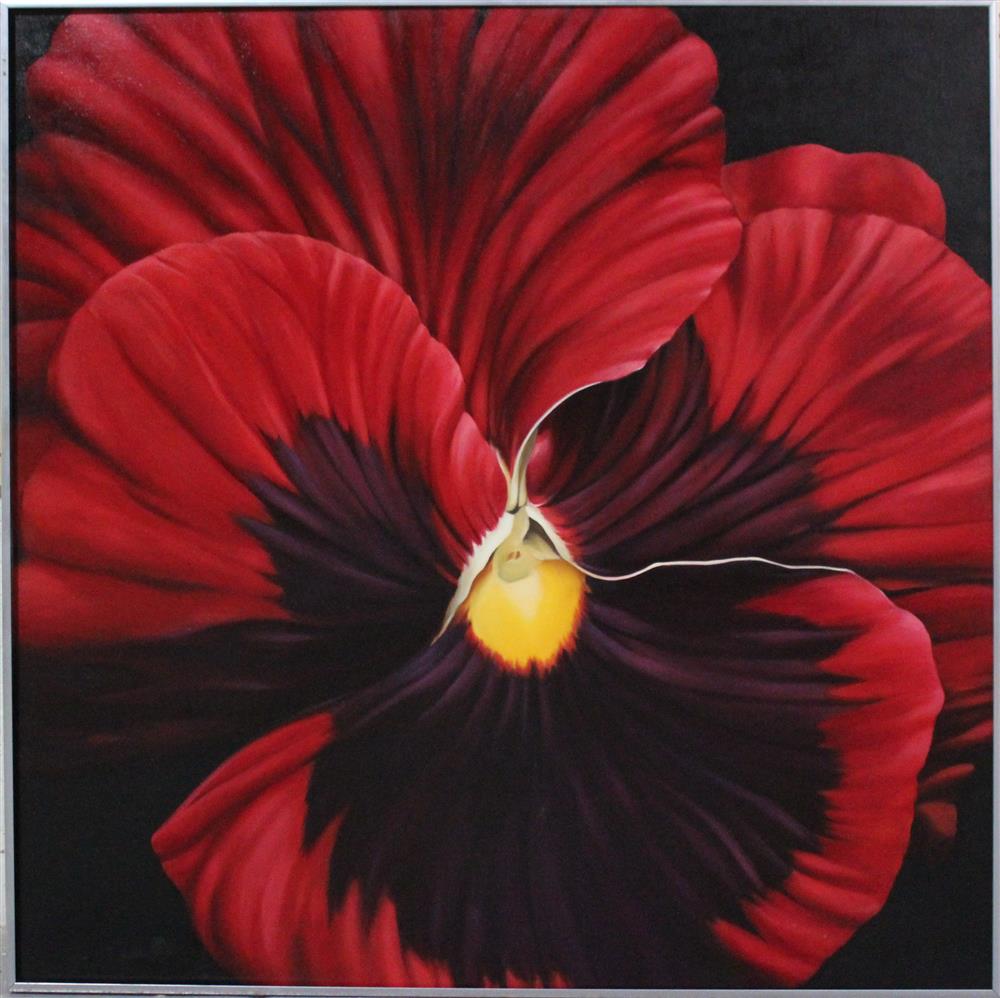 Appraisal: PATRICIA PETER PANSY Oil on canvas x in Verso signed