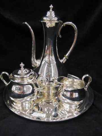 Appraisal: pc Tiffany Sterling Silver Demitasse Set '' pot creamer sugar