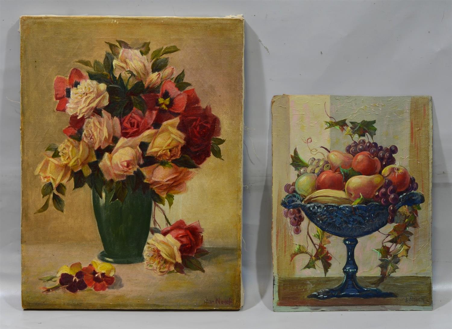 Appraisal: Jan Nosek American - Still Life with Roses oil on