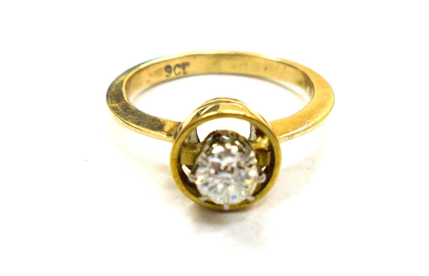 Appraisal: A diamond solitaire ring the old cut stone approximately cts