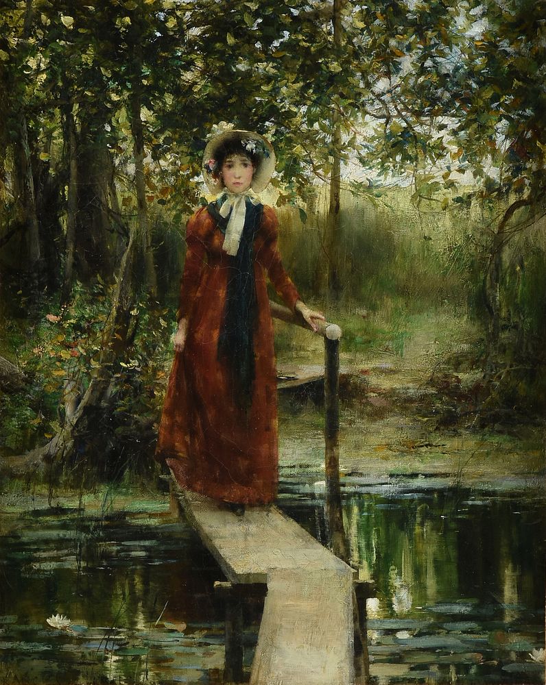 Appraisal: FRANCIS COATES JONES American - A PAINTING Crossing the Lotus