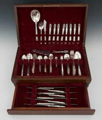 Appraisal: A Boxed Set of International Silver Flatware Royal Danish Including