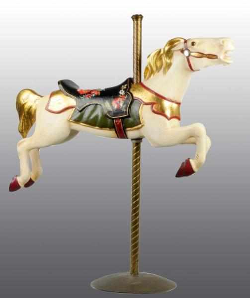 Appraisal: Wooden Middle Row Carousel Horse Description Carved by Hershel Spillman