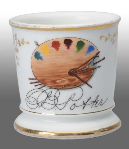 Appraisal: Painter's Pallete Occupational Shaving Mug Description Nice color and detail