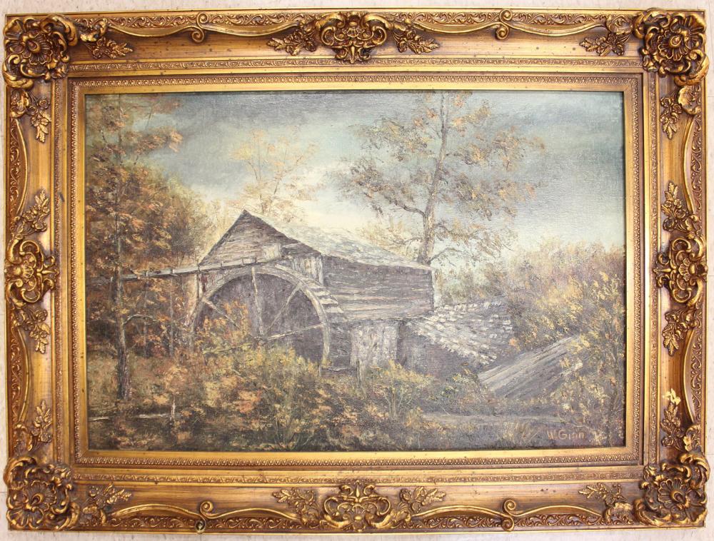 Appraisal: WILLY GISIN Swiss U S - oil on board mill