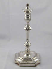 Appraisal: A silver table lamp in the shape of an early