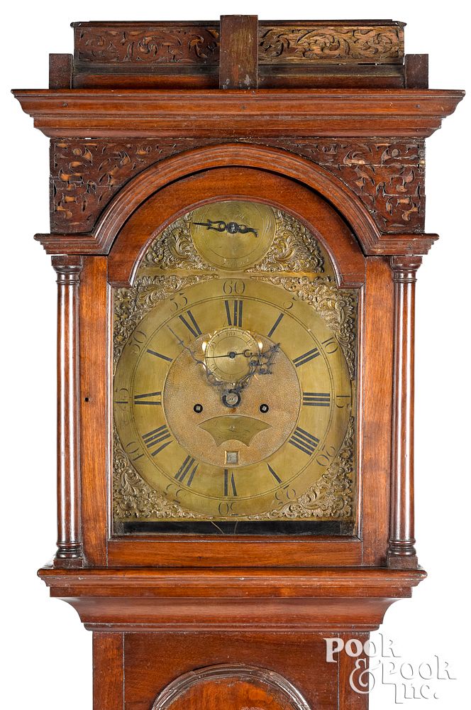 Appraisal: Pennsylvania William and mary tall case clock Pennsylvania William and