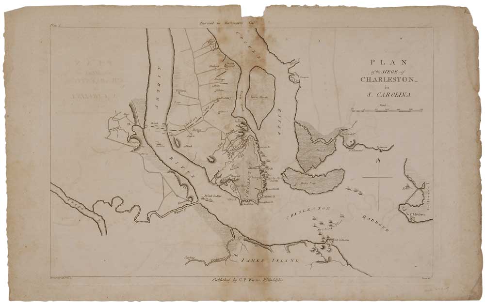 Appraisal: th Century Map of Charleston South Carolina Plan of the