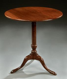 Appraisal: Georgian Style Carved Mahogany Occasional Table Georgian Style Carved Mahogany