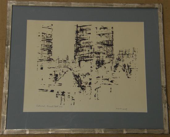 Appraisal: Russell Platt Notre Dame Cathedral artist proof signed in pen