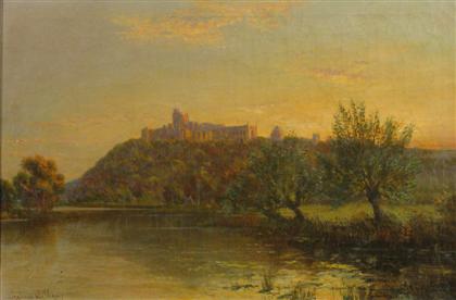 Appraisal: GRAHAM WILLIAMS british th c LANDSCAPE WITH CASTLE AT SUNSET