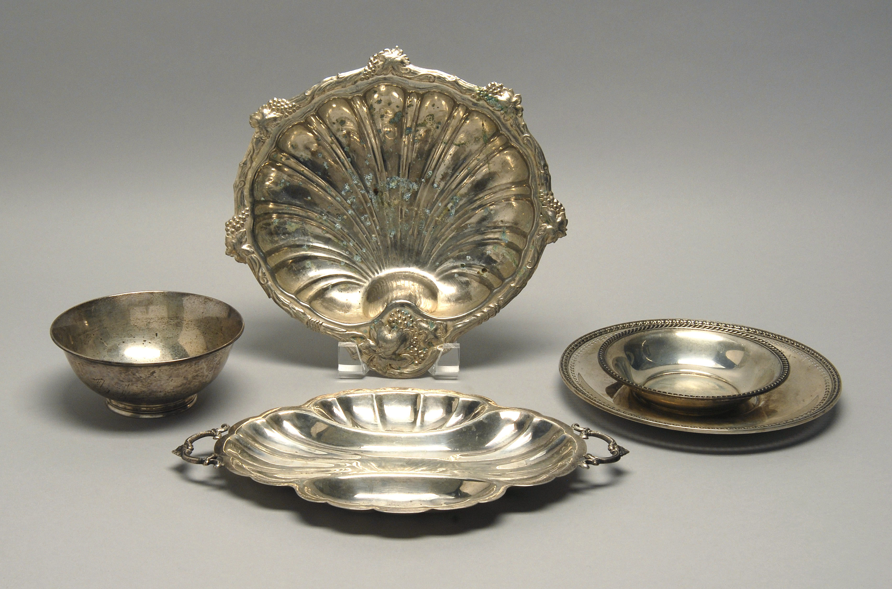 Appraisal: FOUR PIECES OF AMERICAN STERLING SILVER HOLLOWWARE th Century Arthur