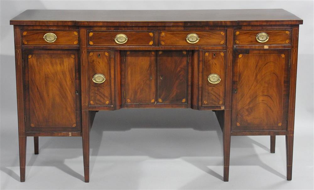 Appraisal: AMERICAN FEDERAL INLAID MAHOGANY SIDEBOARD circa having a rectangular top