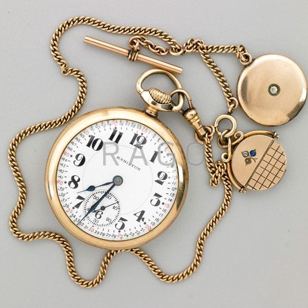 Appraisal: HAMILTON RAILROAD GRADE POCKET WATCH Condition Report