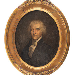 Appraisal: American or French School th Century Portrait of Thomas Jefferson