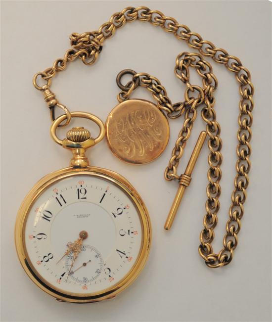 Appraisal: C H Meylan Brassus Minute Repeater Pocket Watch and Chain