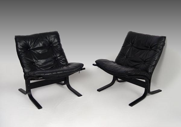 Appraisal: PAIR INGMAR RELLING WESTNOFA SIESTA CHAIRS Norwegian Ca 's Black