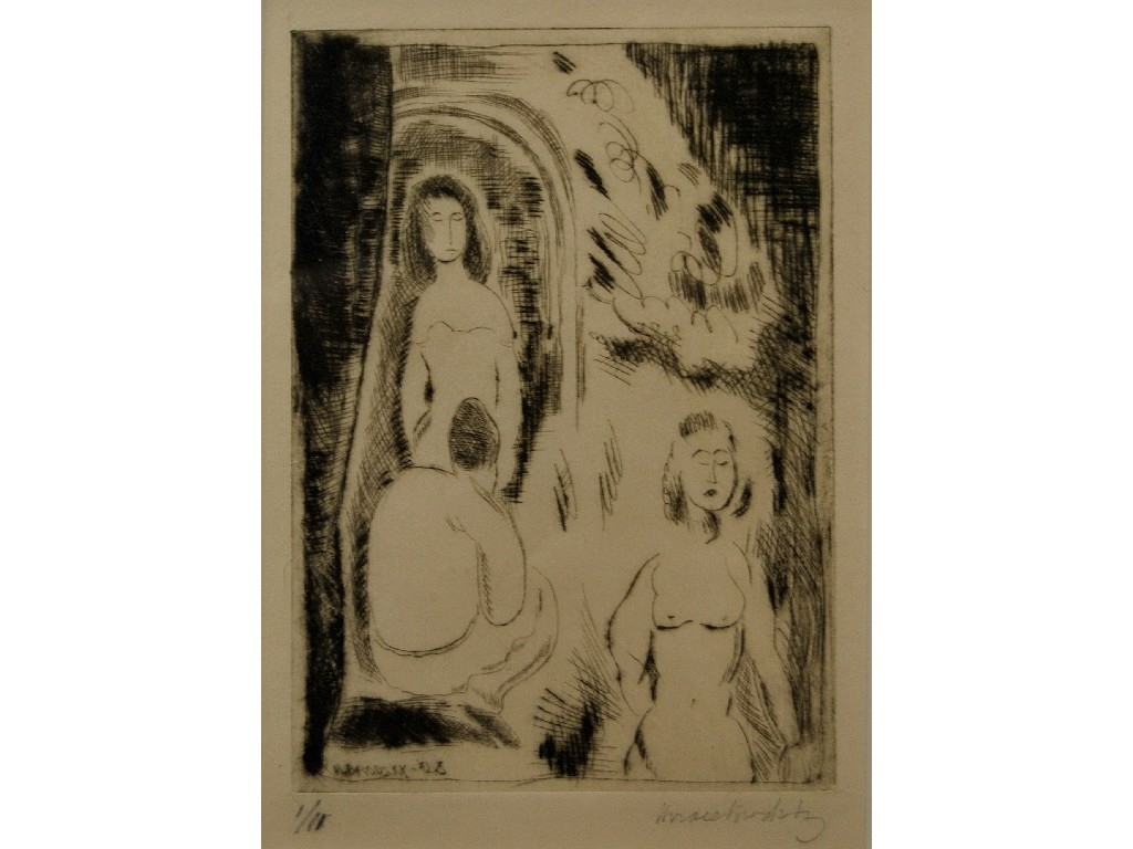 Appraisal: Horace Brodzky - - 'Boudoir' drypoint etching ltd ed print