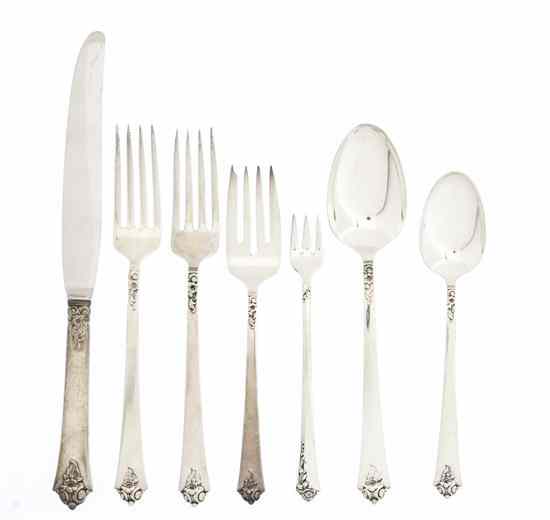 Appraisal: An American Sterling Silver Partial Flatware Service Royal Crest in