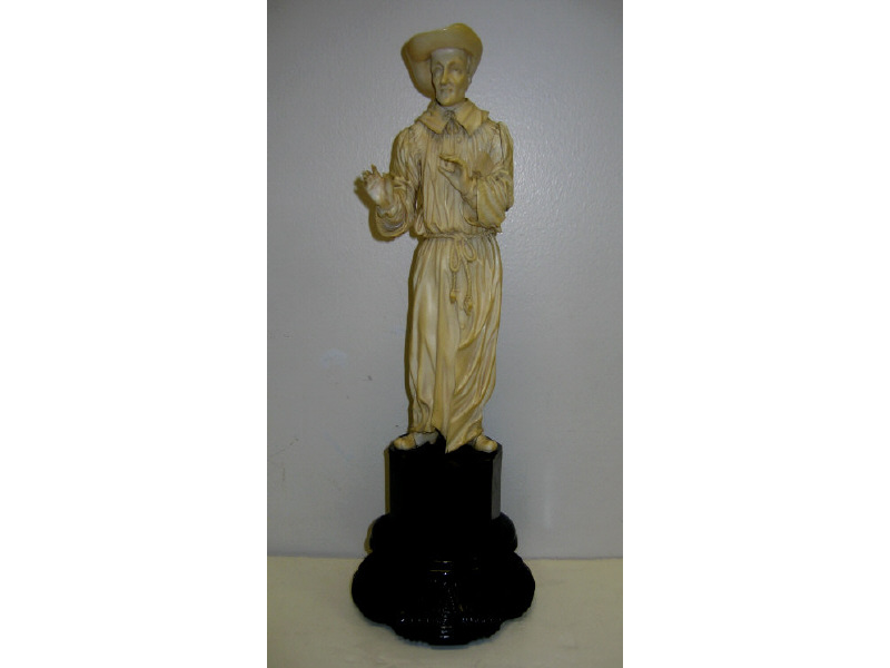 Appraisal: FRENCH DIEPPOIS CARVED IVORY FIGURE Depicting a man wearing long