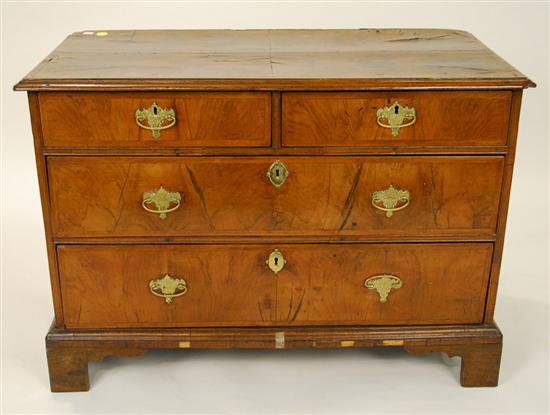 Appraisal: GEORGE I WALNUT CHEST OF DRAWERS th century height inches