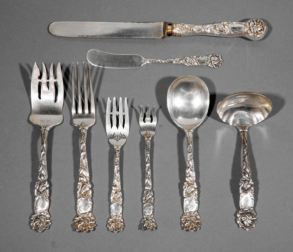 Appraisal: Antique American Sterling Silver Flatware Service for Six Alvin Bridal