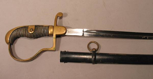 Appraisal: An Imperial German dove's head officer's sword Slender slightly curved