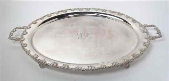 Appraisal: A Group of Four Silverplate Trays comprising one of rectangular