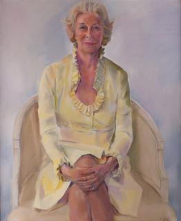 Appraisal: Portrait of Jane Walls Oil on Canvas Portrait of Jane