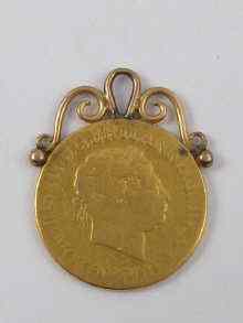 Appraisal: A William IV mounted gold sovereign circa Approx grams