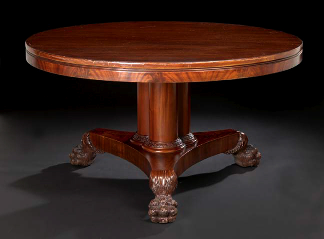 Appraisal: William IV Revival Mahogany Breakfast Table ca the circular top